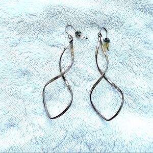Gold Tone Twirly Earrings